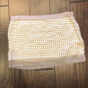 Haute Hippie - Retro Glam Beaded Silk Mini Skirt